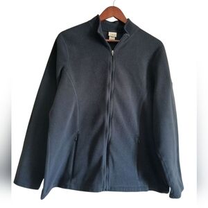 LL Bean Fleece Jacket Womens Size XL Black